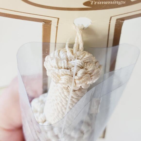 NIP India House Raj Kumari Tassel 5" Ivory Curtain, Craft Tassels Two (2) - Picture 7 of 7